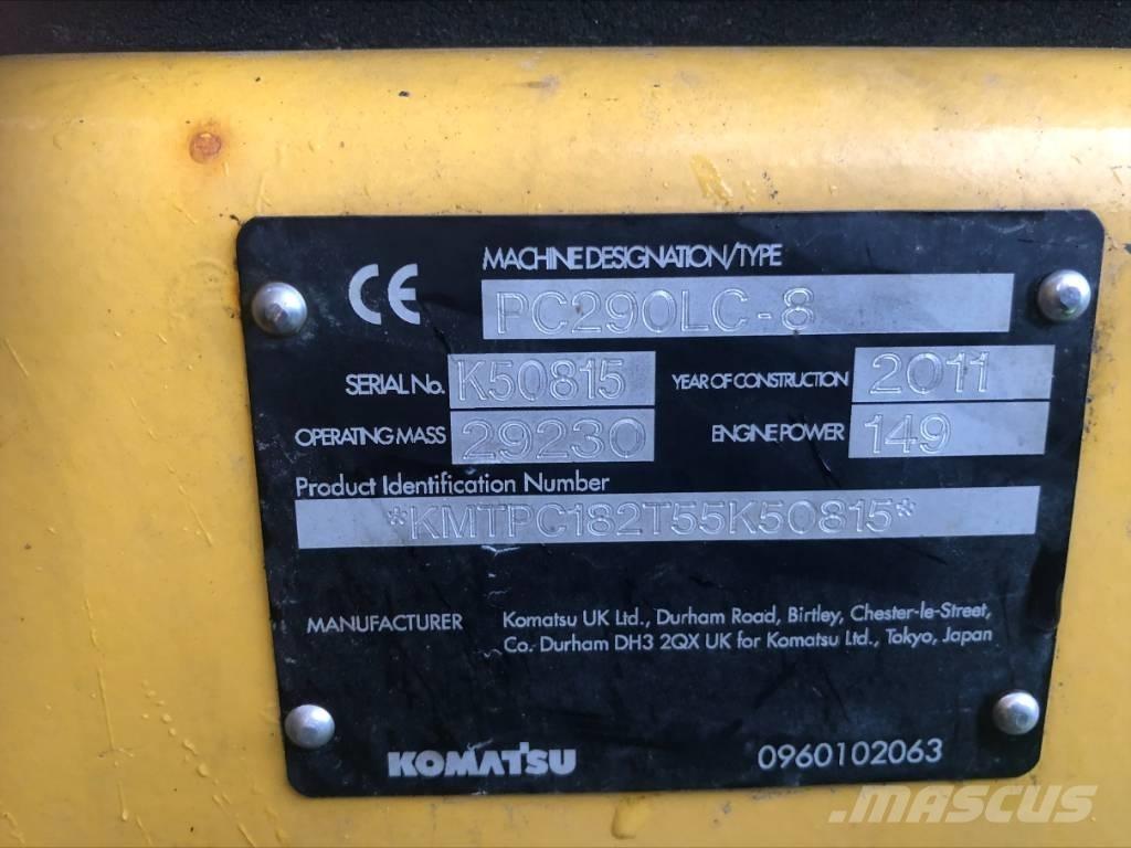 Komatsu PC 290 LC-8 履带挖掘机