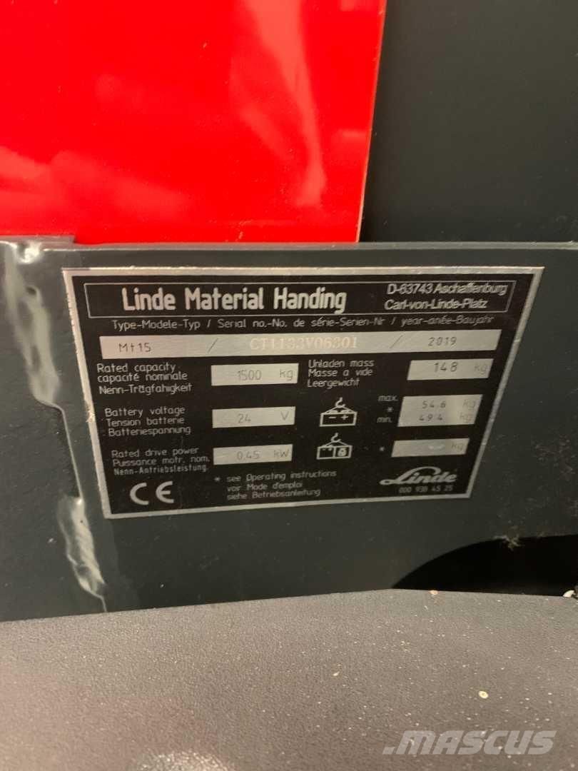 Linde MT15 手推堆垛车