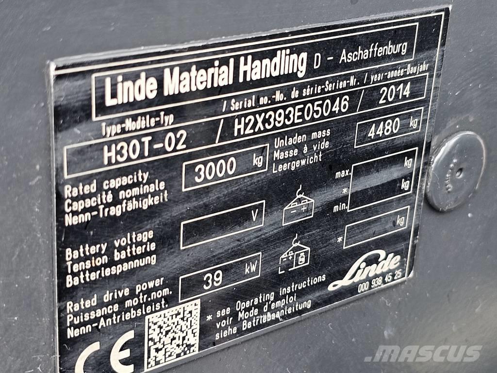 Linde H30T-02 天然气叉车