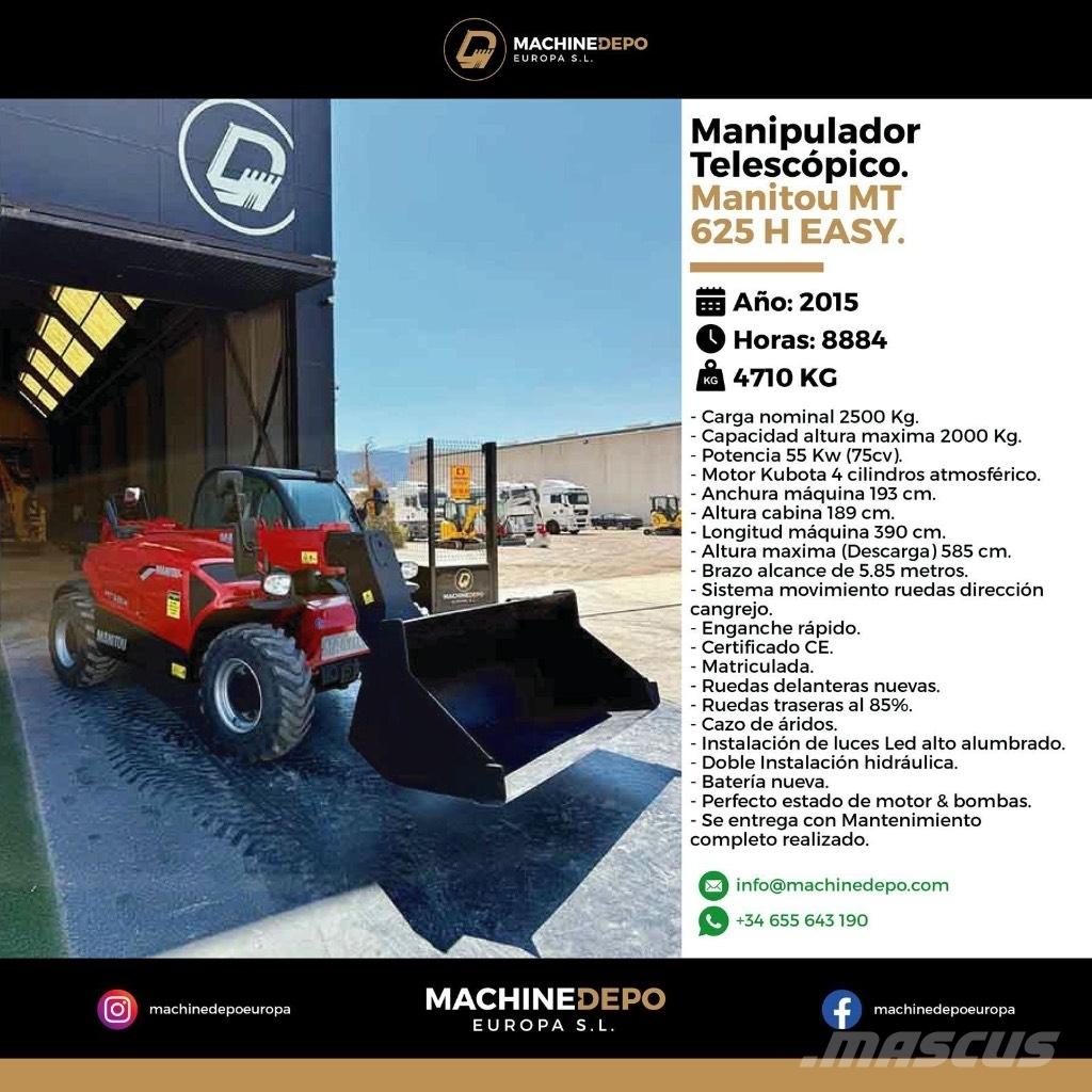 Manitou MT 625 H 伸缩臂叉装车|叉装车