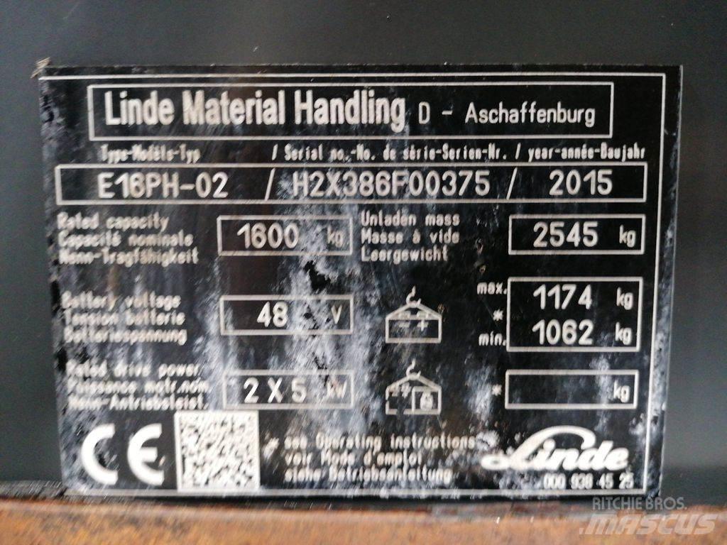 Linde E16PH-02 电动叉车