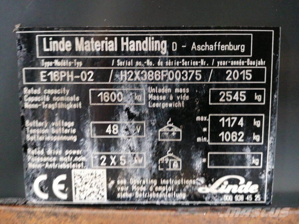Linde E16PH-02 电动叉车