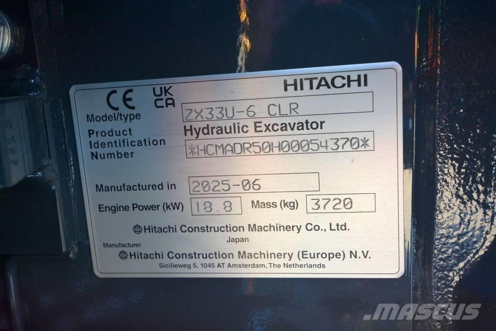 Hitachi ZX 33 U-6 小型挖掘机