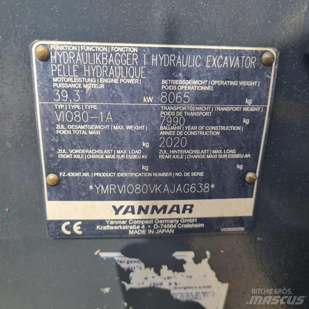 Yanmar Vio 80-1A 中型挖掘机