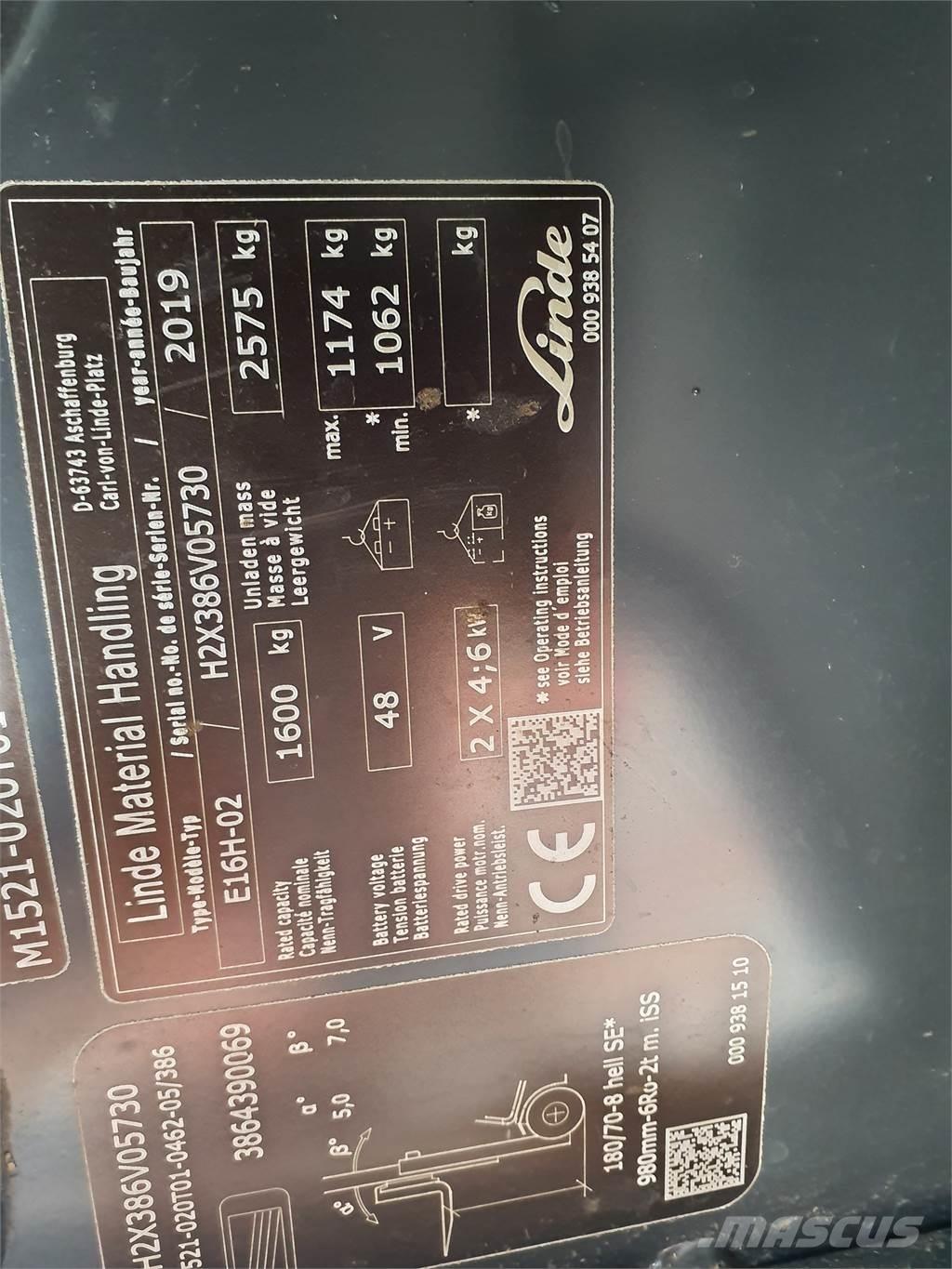 Linde E16 电动叉车