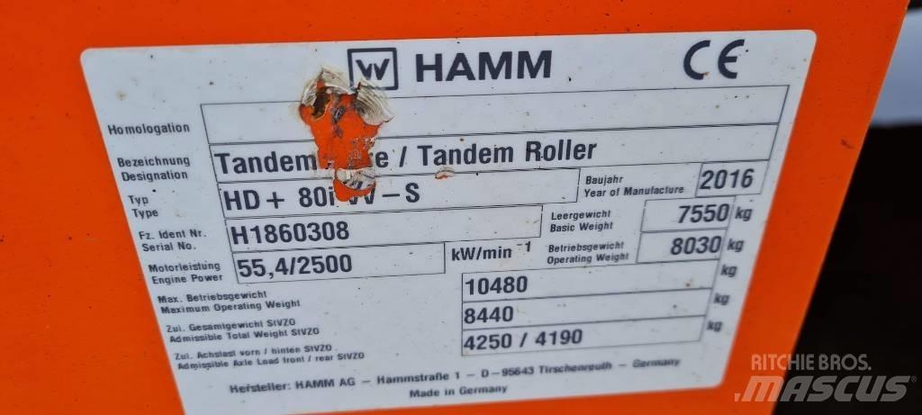 Hamm HD+ 80 i VV-S 双轮压路机