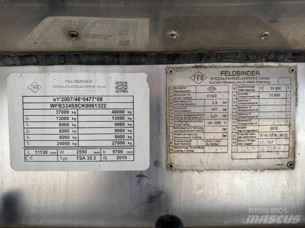 Feldbinder TSA 32,3 罐式拖车