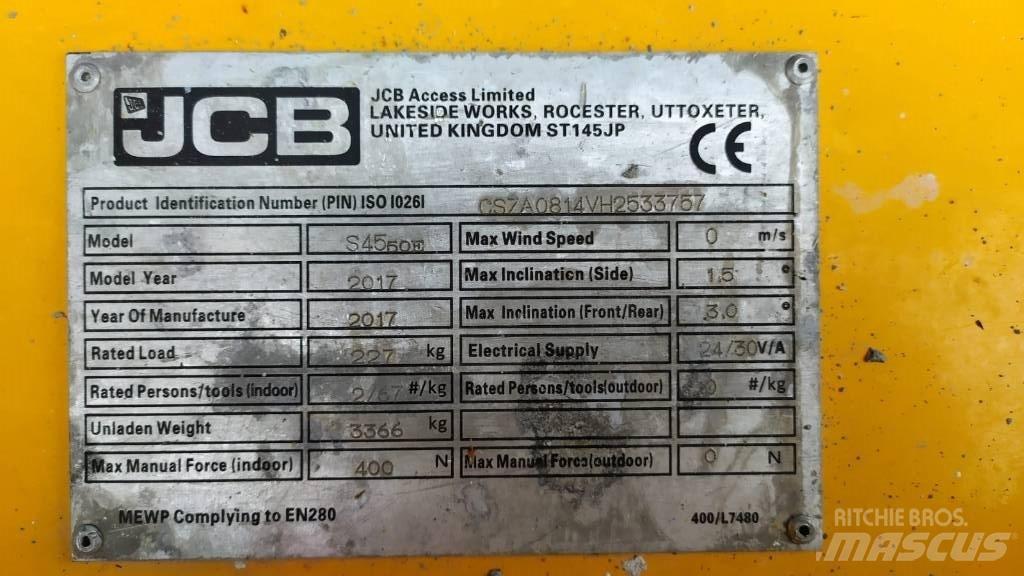 JCB S4550E 剪叉式升降机