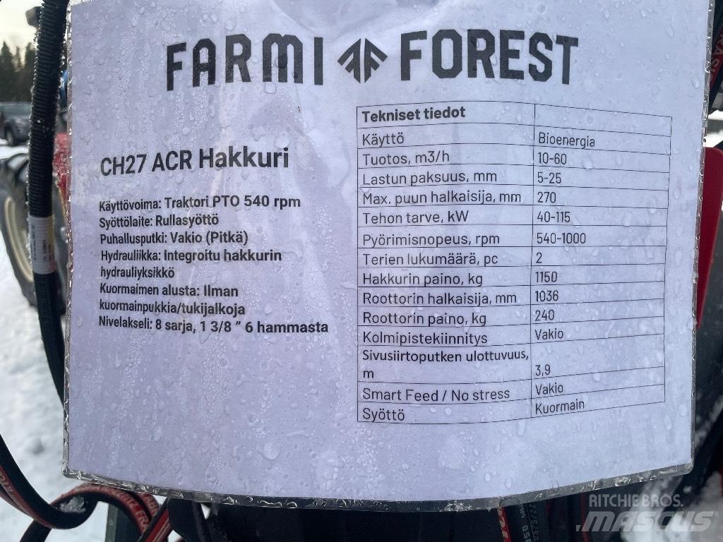 Farmi Forest CH27 木材削片机