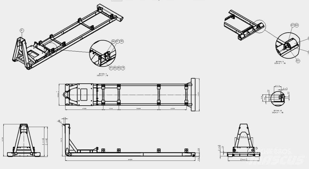  Haakarm frame Hencon 拆装拖车
