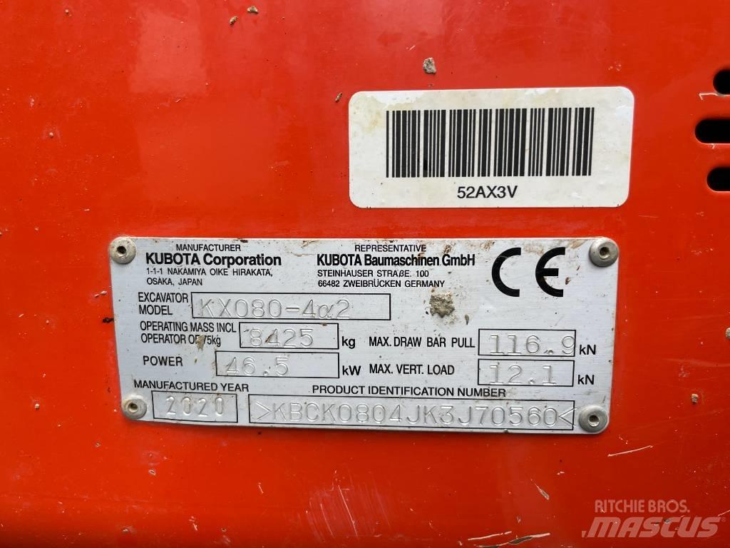 Kubota KX 080-4 中型挖掘机