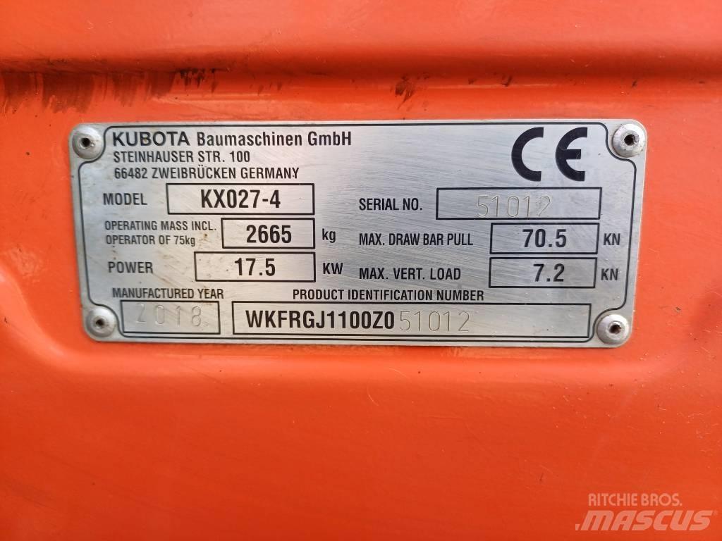 Kubota KX027-4 小型挖掘机