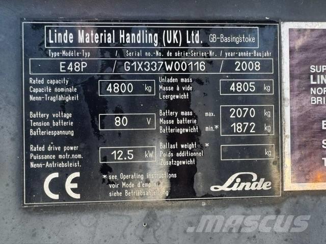Linde E48P 电动叉车