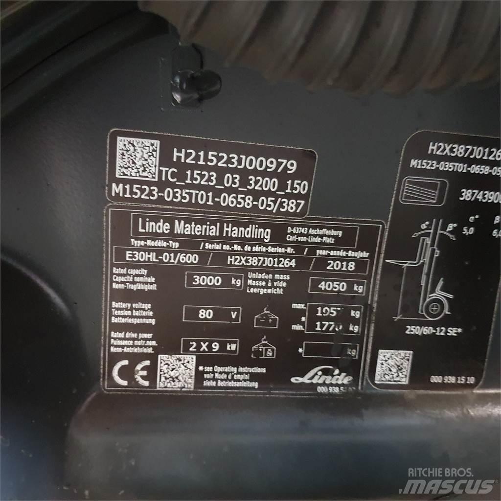 Linde E30/600HL 电动叉车
