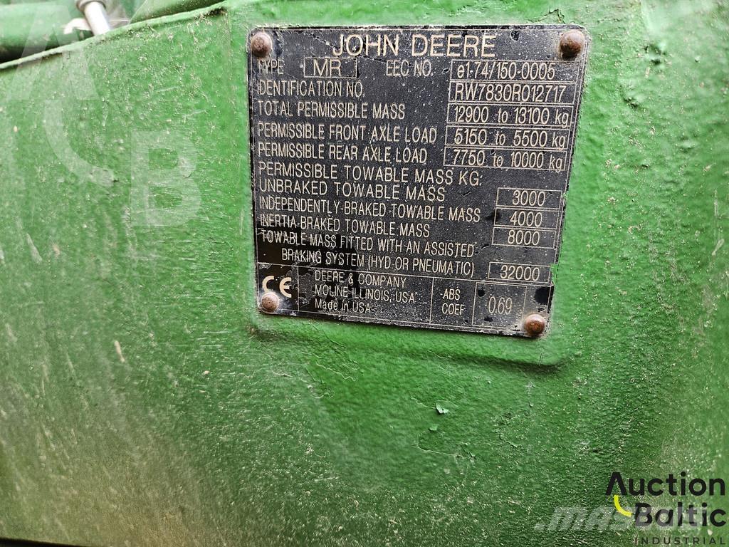 John Deere 7830 拖拉机/农用车