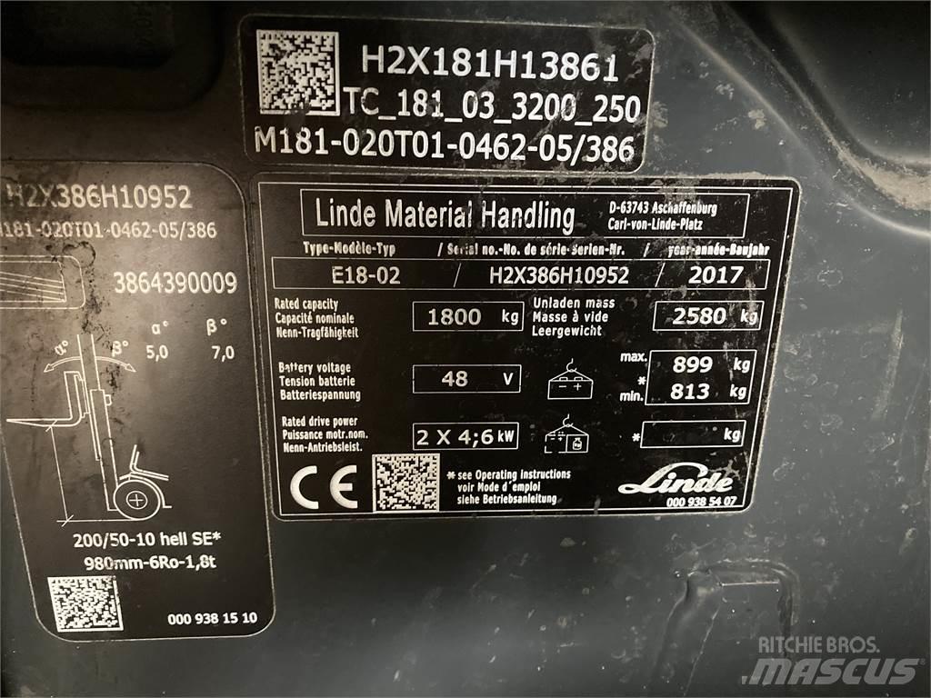 Linde E18 电动叉车