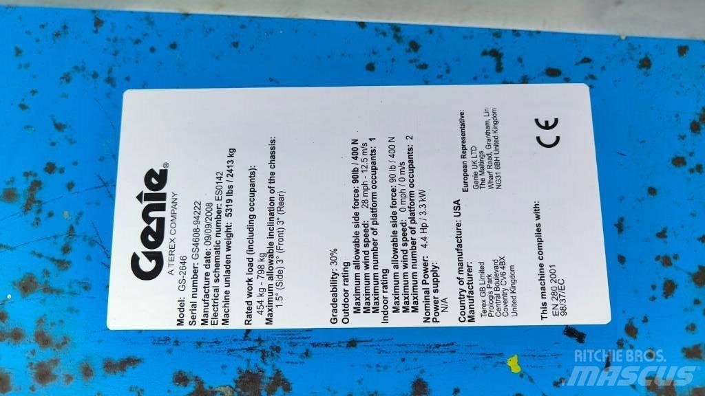 Genie GS 2646 剪叉式升降机