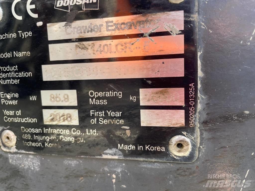 Doosan DX 140 LCR 履带挖掘机