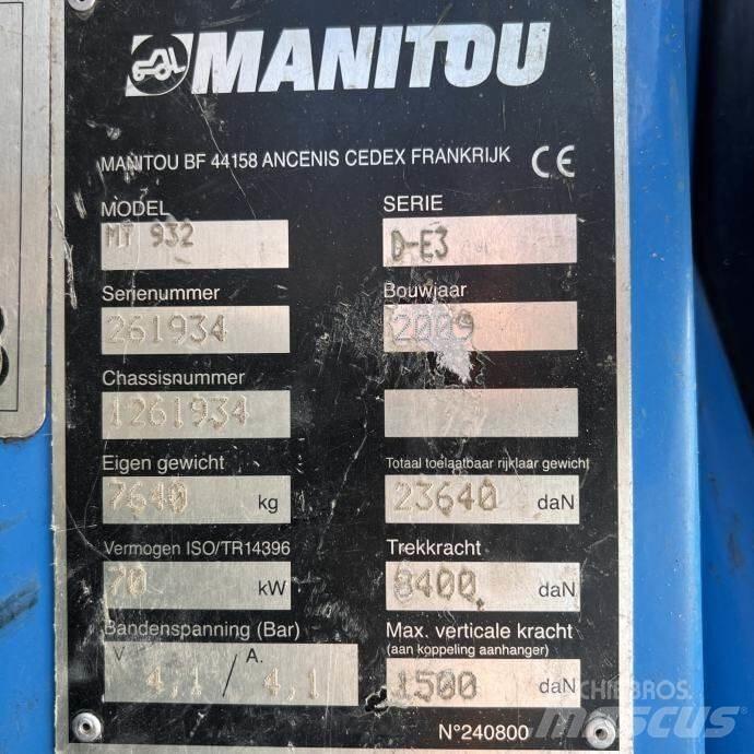 Manitou MT 932 伸缩臂叉装车|叉装车