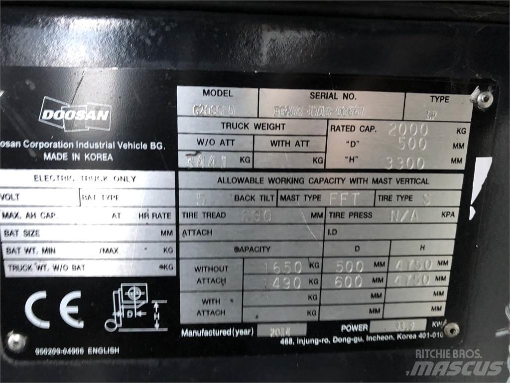 Doosan G20 SC-5 天然气叉车