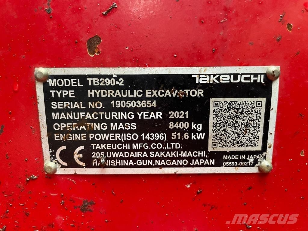 Takeuchi TB 290 中型挖掘机