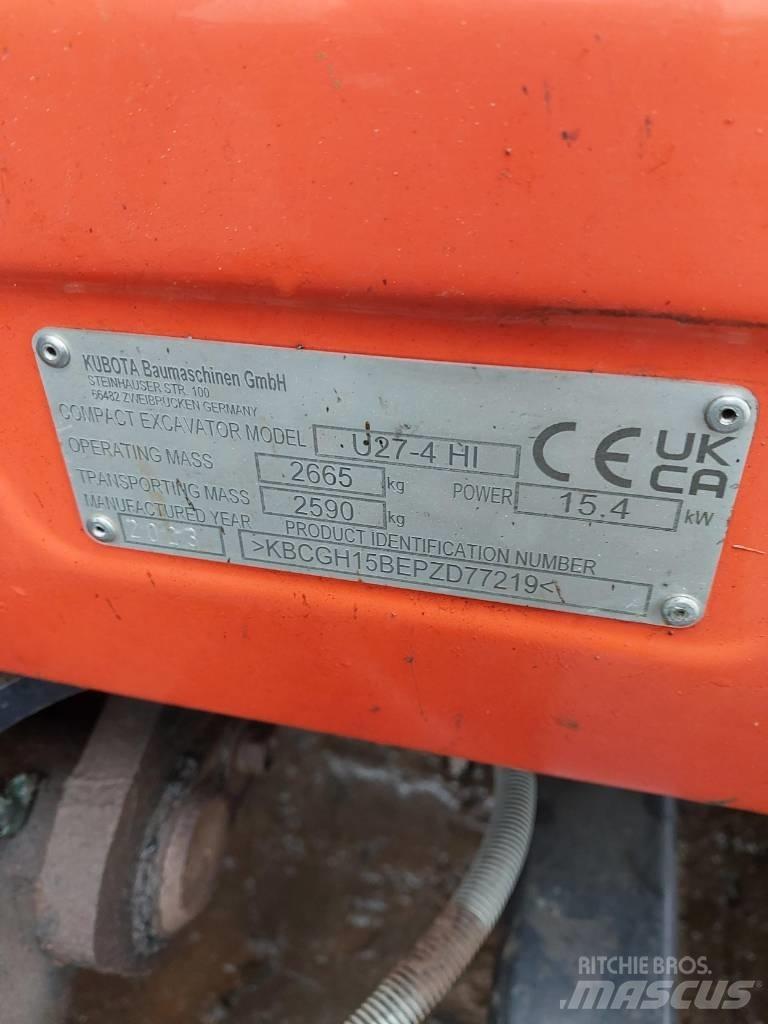 Kubota U 27-4 小型挖掘机