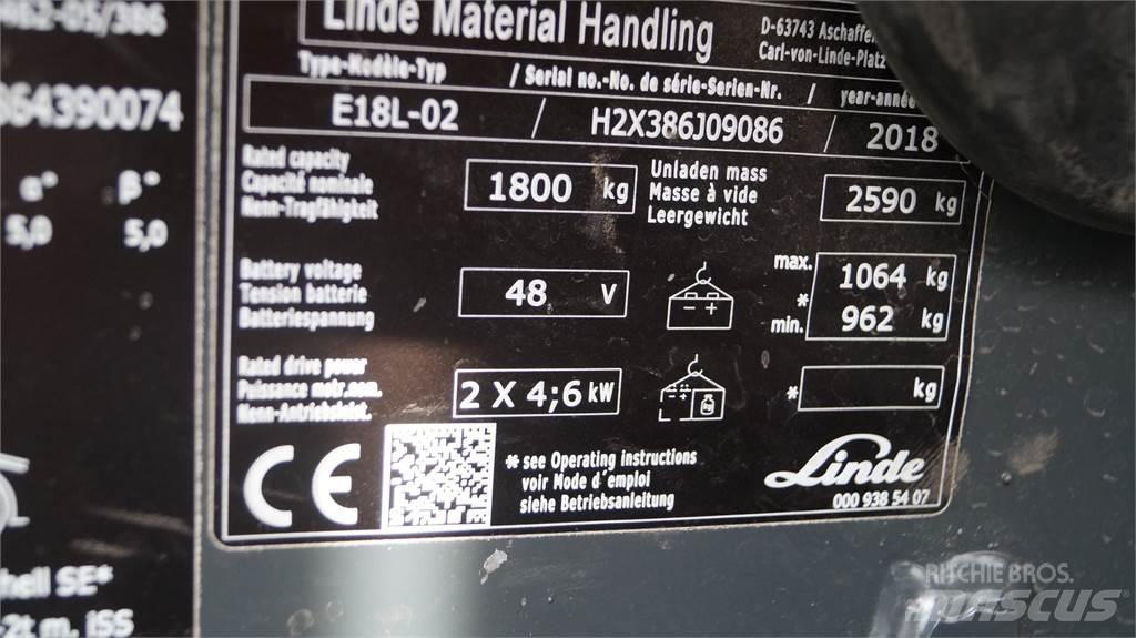 Linde E18L 电动叉车