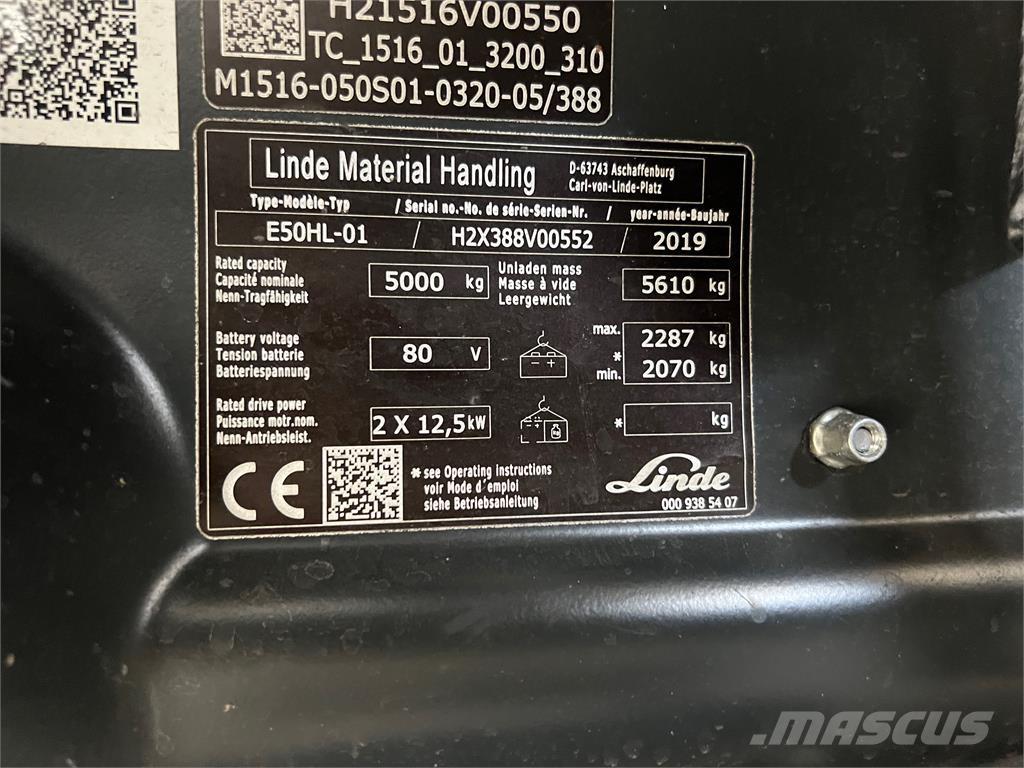 Linde E50HL-01 电动叉车