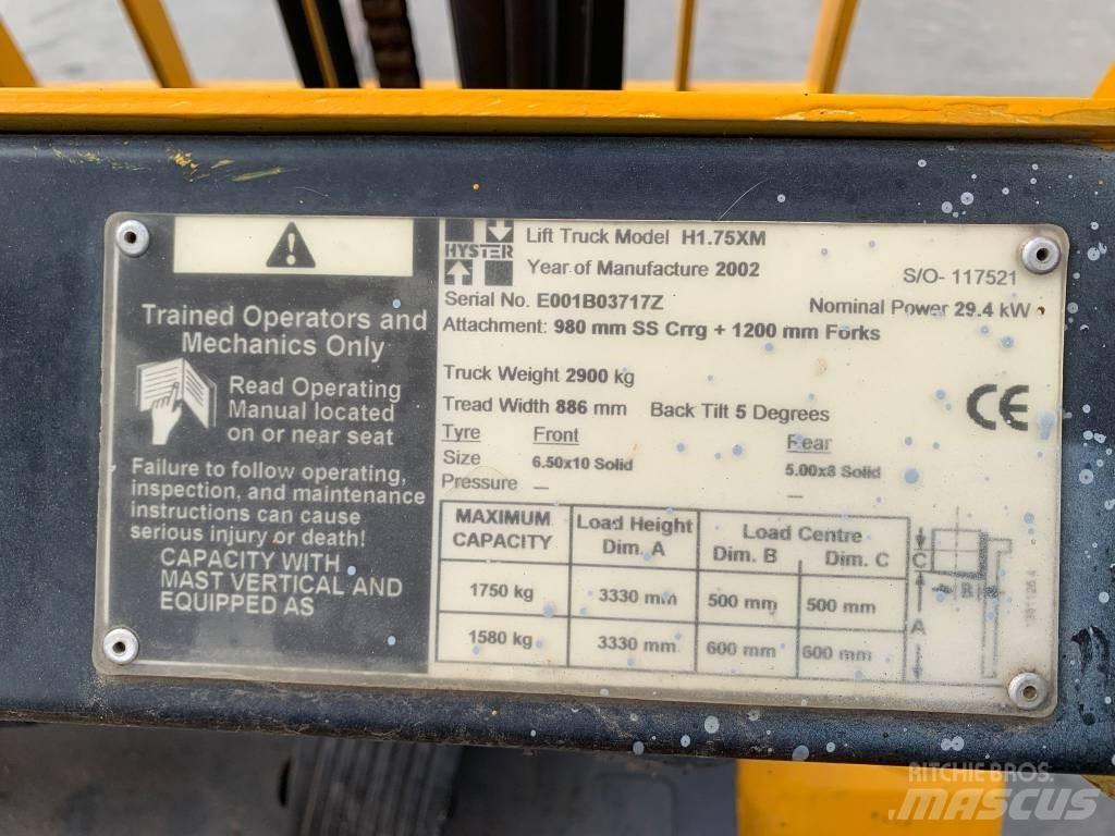 Hyster H 1.75 XM 天然气叉车