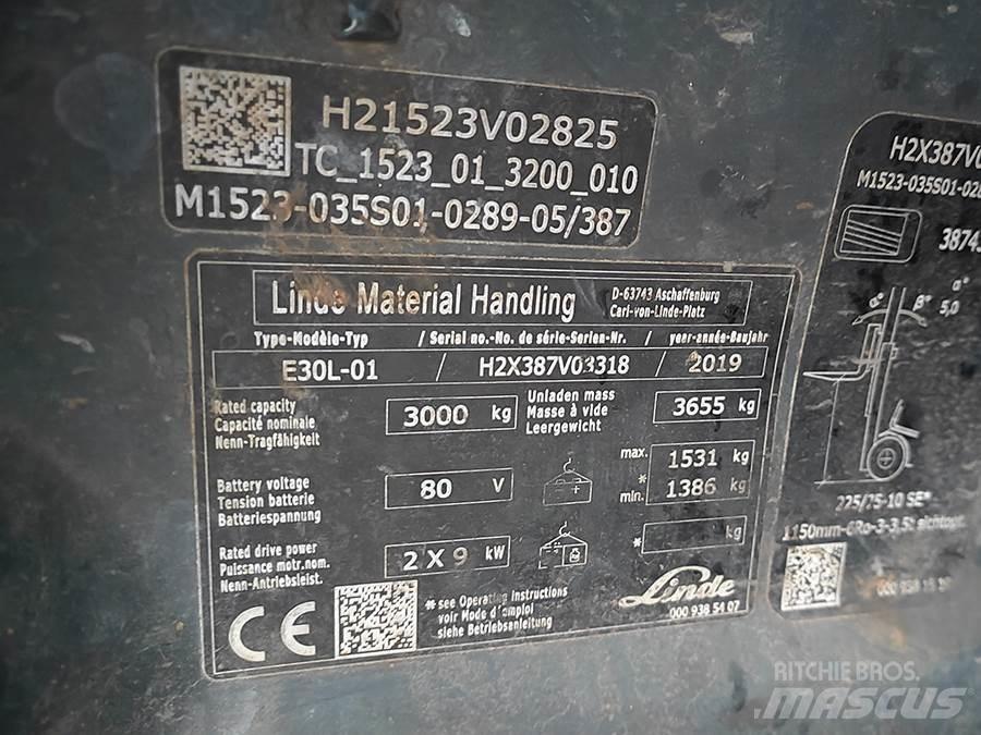 Linde E30L-01 电动叉车