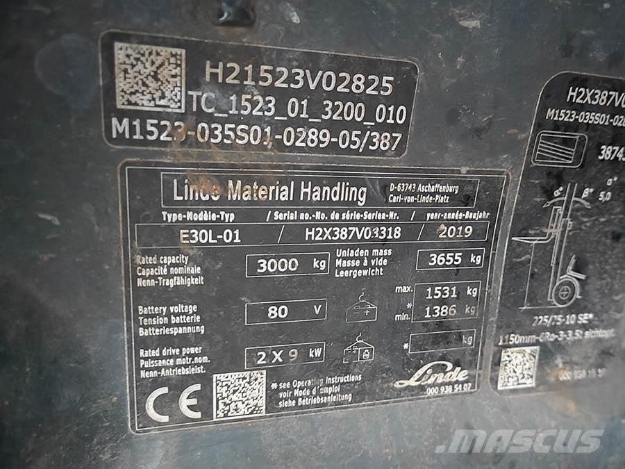 Linde E30L-01 电动叉车