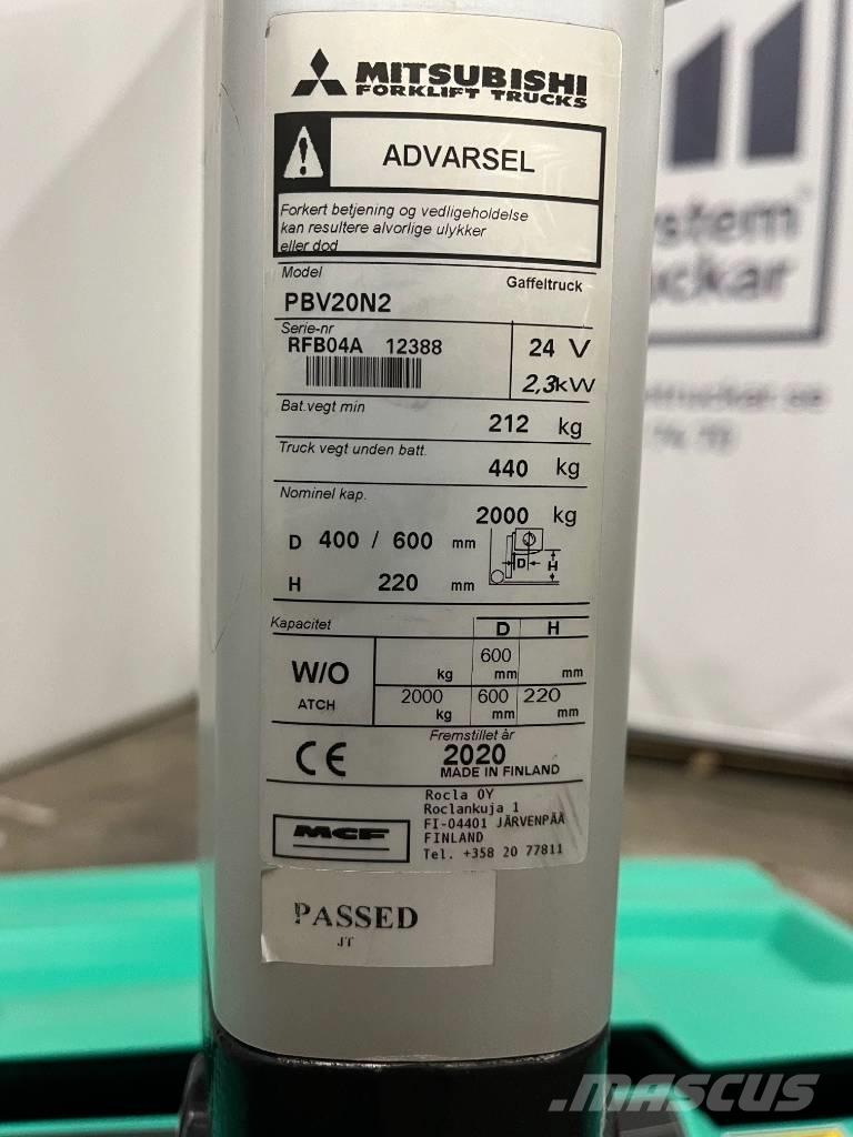 Mitsubishi PBV20N2 手推堆垛车