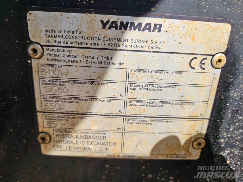 Yanmar B 110 W 反铲装载机