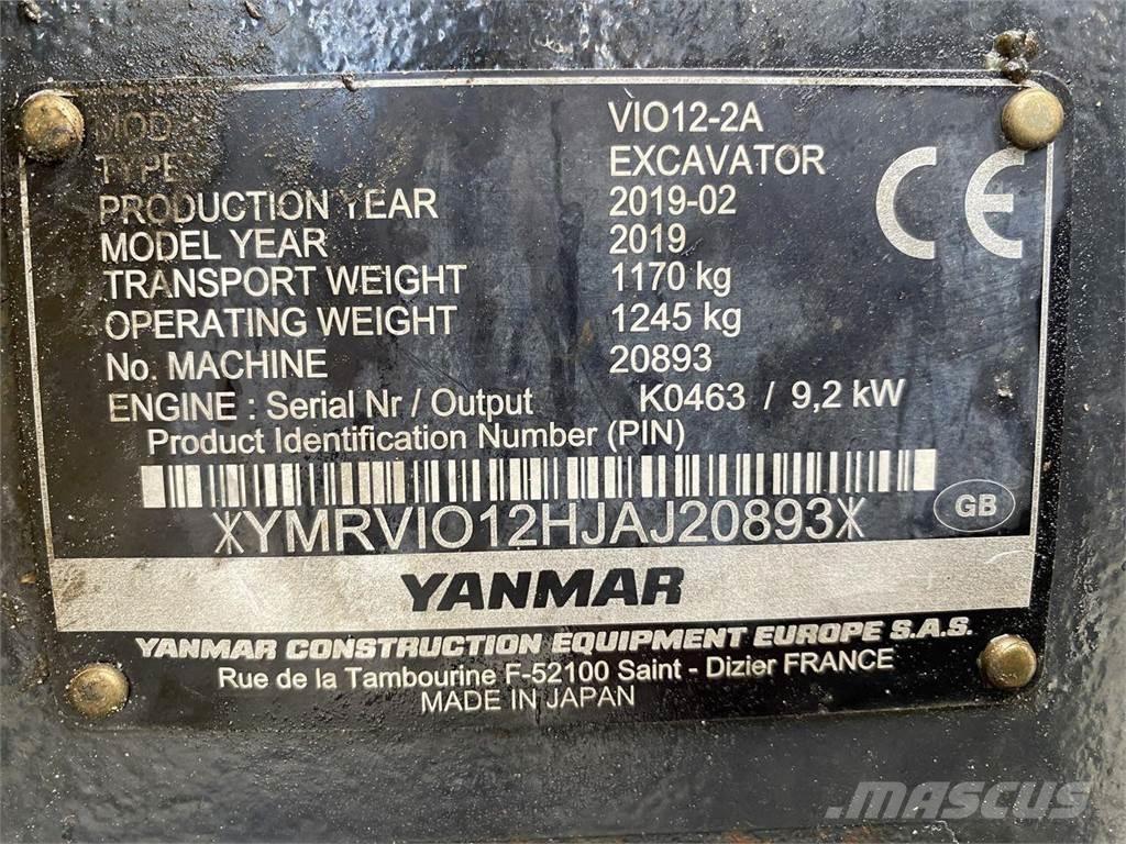 Yanmar VIO12 轮式挖掘机