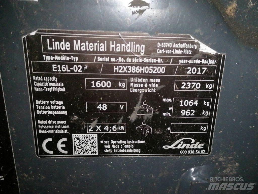 Linde E16L-02 电动叉车