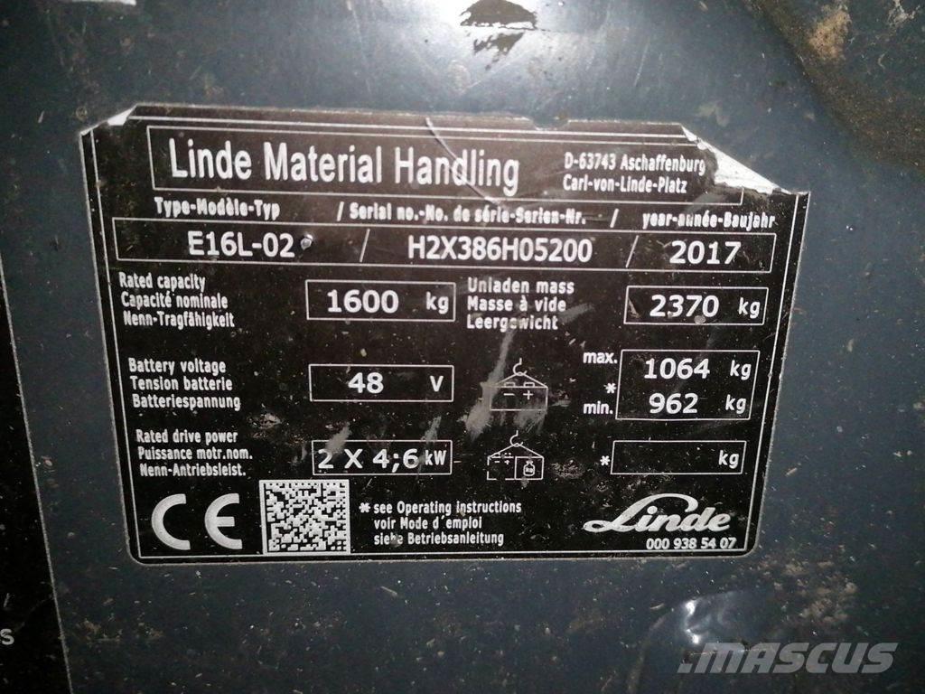 Linde E16L-02 电动叉车
