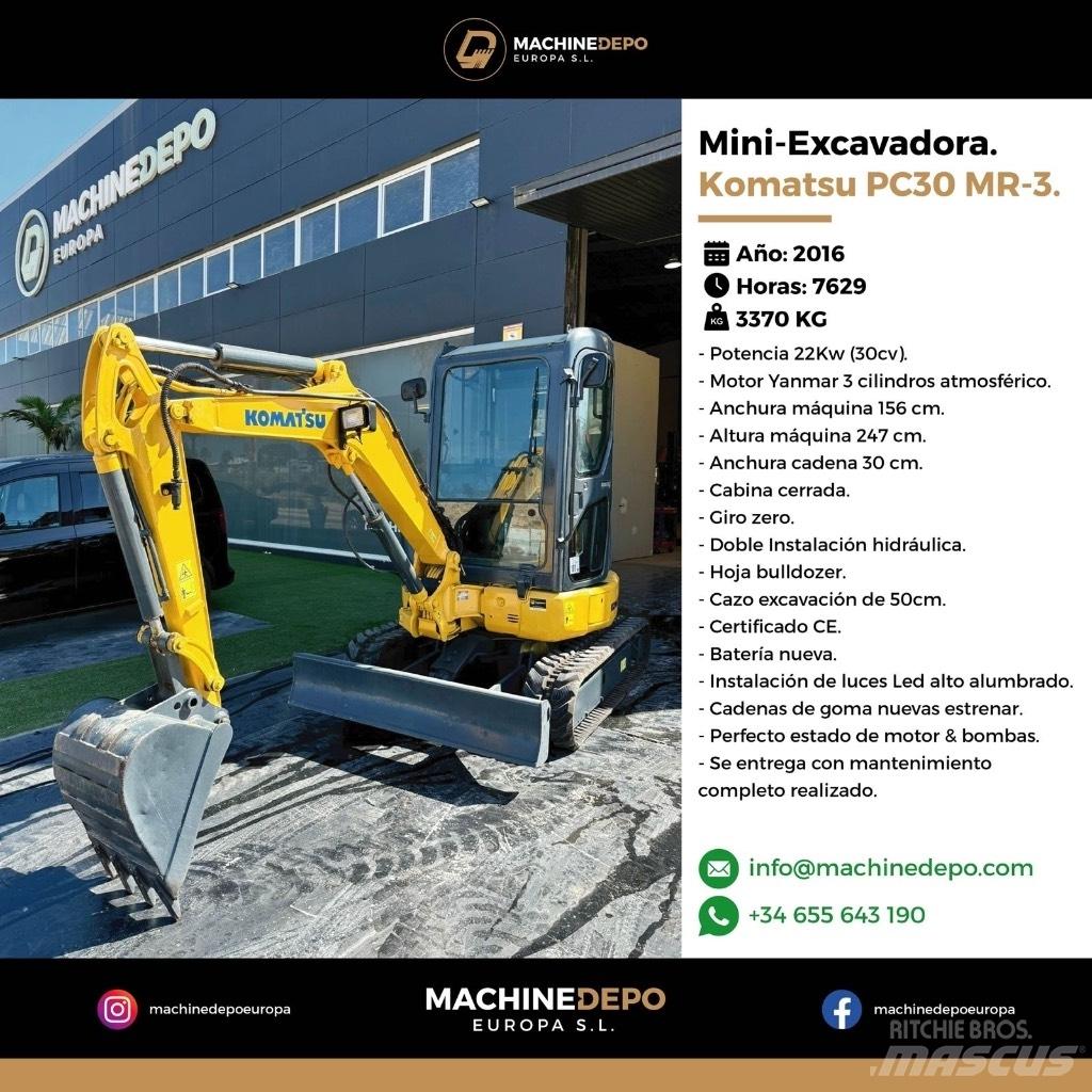 Komatsu PC 30 MR-3 小型挖掘机