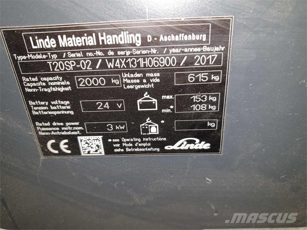Linde T20SP ION 行走式堆垛机