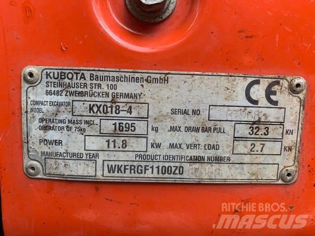 Kubota KX 018-4 小型挖掘机