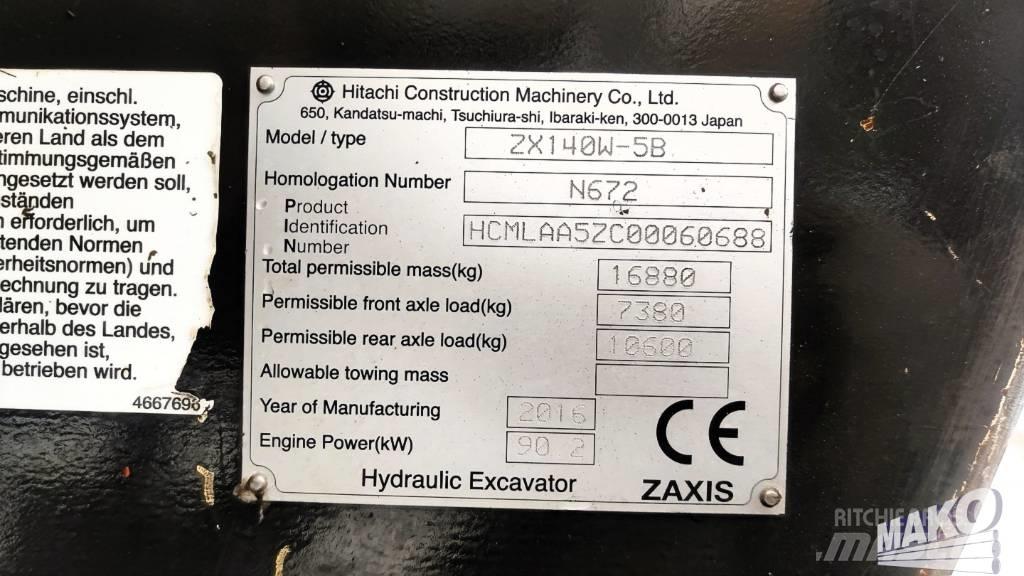 Hitachi ZX 140 W-5 轮式挖掘机