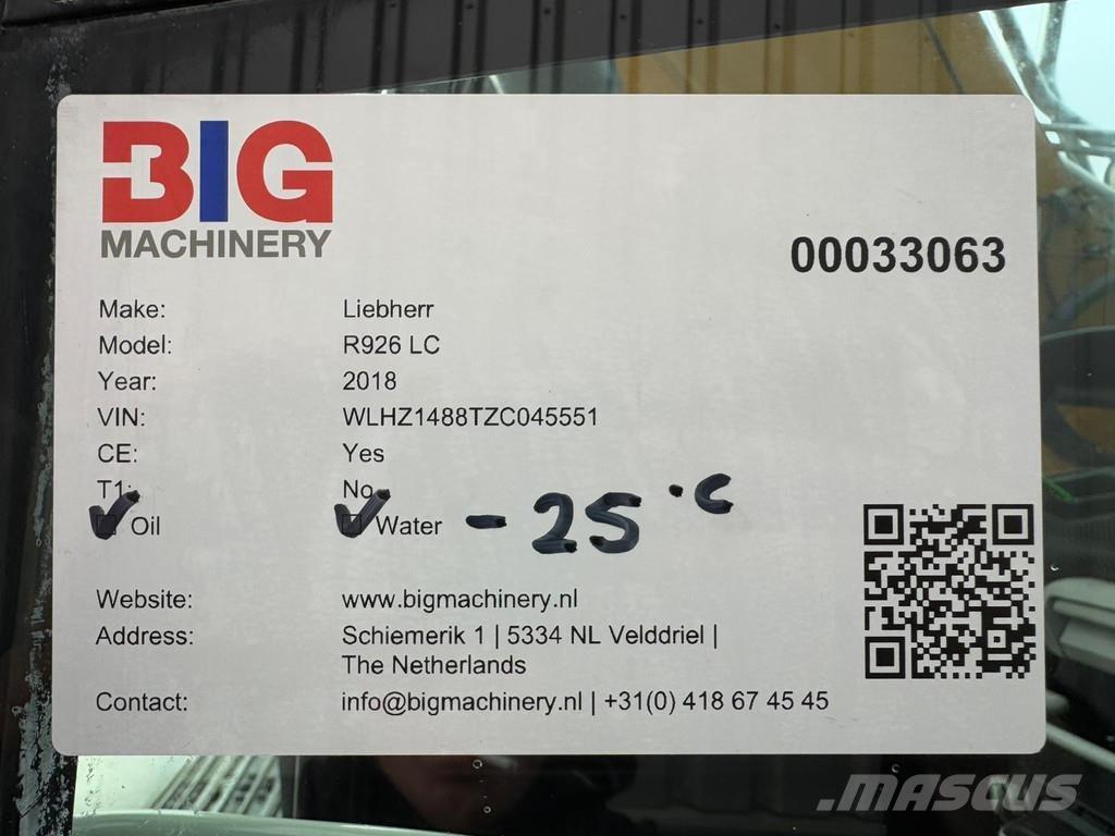 Liebherr R926 LC 履带挖掘机