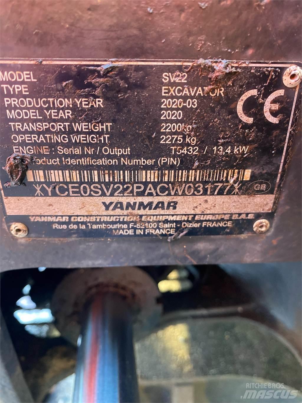 Yanmar SV22 小型挖掘机
