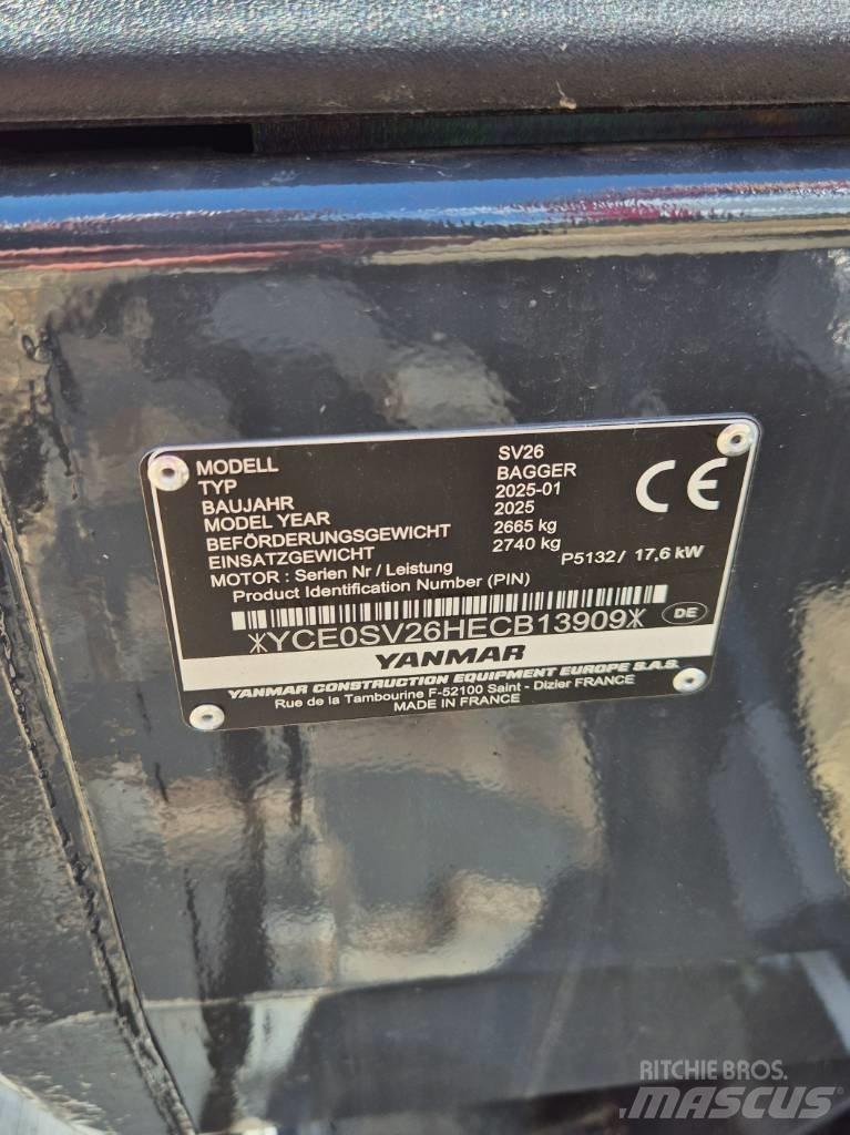 Yanmar SV26 Advance 小型挖掘机