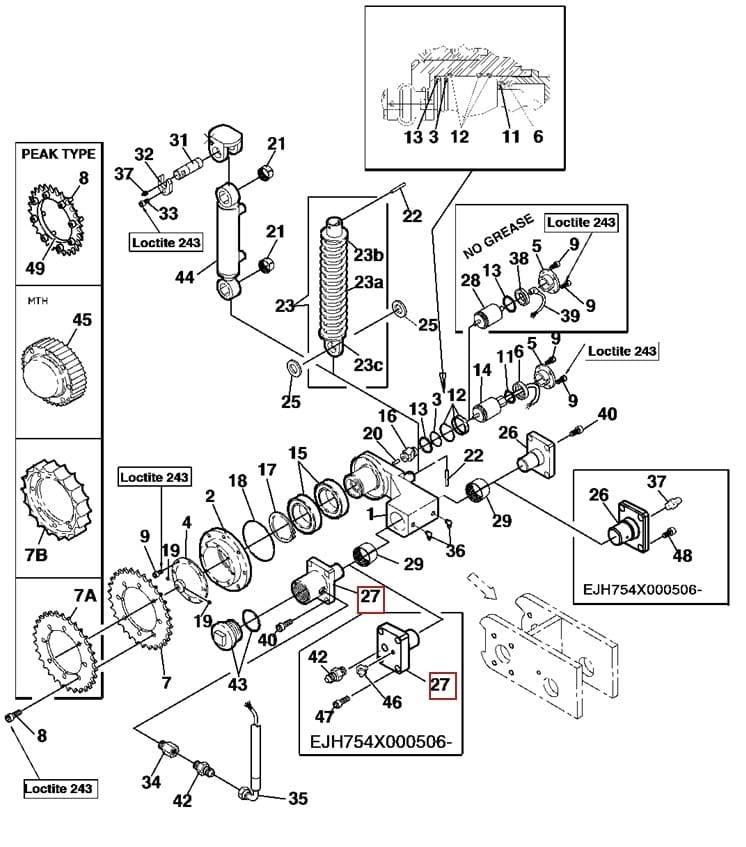  Sworzeń F063515 收割机机箱