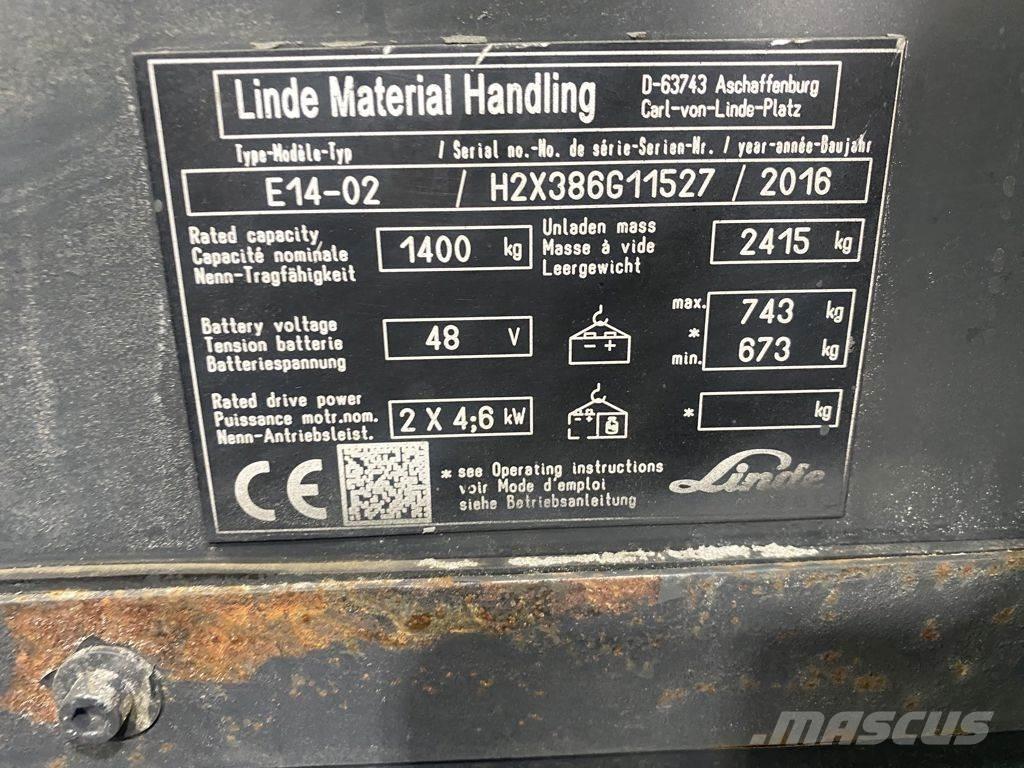 Linde E14-02 电动叉车