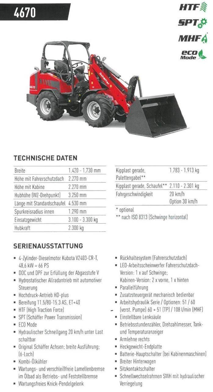 Schäffer 4670 小型装载机