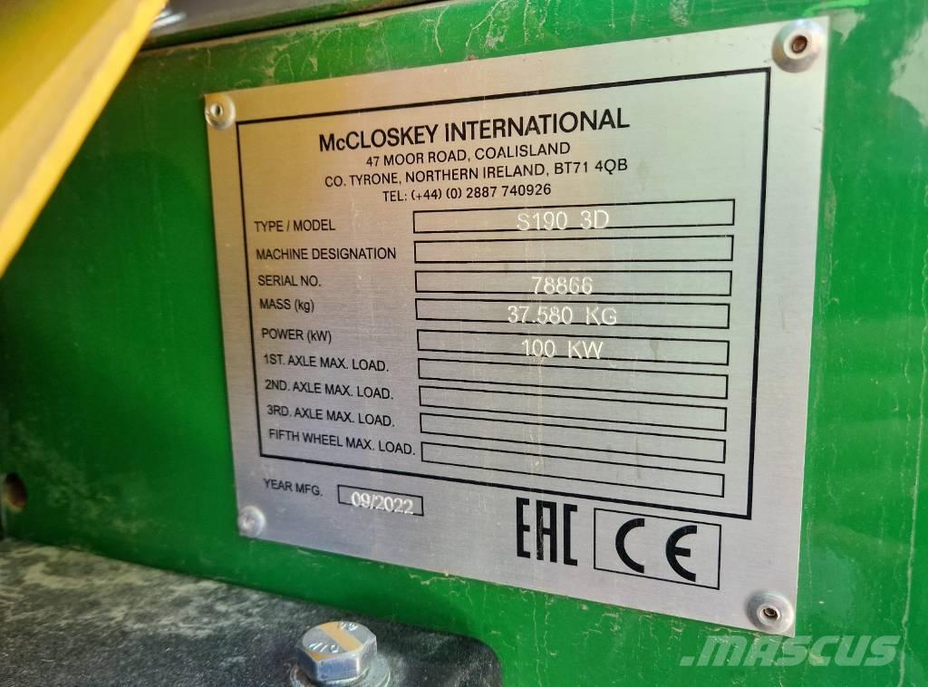 McCloskey S190 移动式筛分机