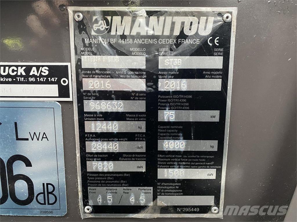 Manitou MT1840A 伸缩臂叉装车|叉装车