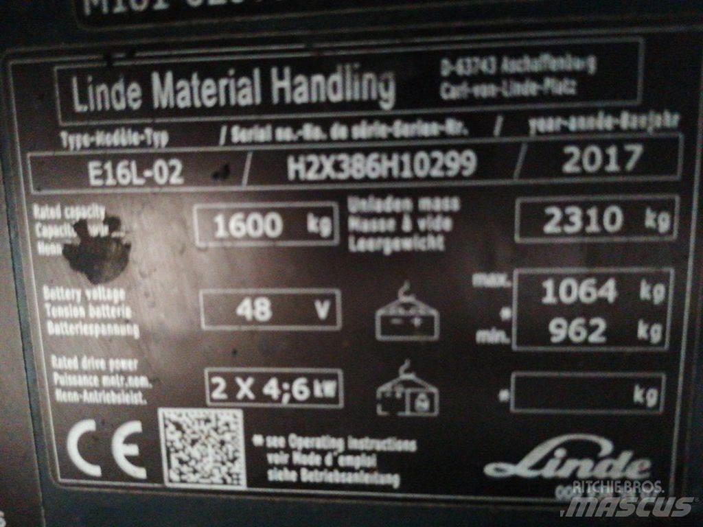 Linde E16L-02 电动叉车