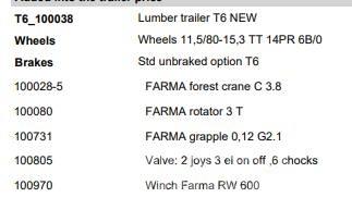 Farma T6 HUGGARVAGN 林业机械-其他